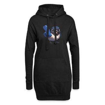 Elstern Elster - Hoodie-Kleid - Schwarz - Vorne