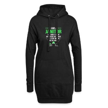 gardien - Sweat-shirt à capuche long Femme - noir - Devant
