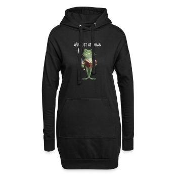 Dawn Quest : Épée et Tome de la Grenouille - Sweat-shirt à capuche long Femme - noir - Devant