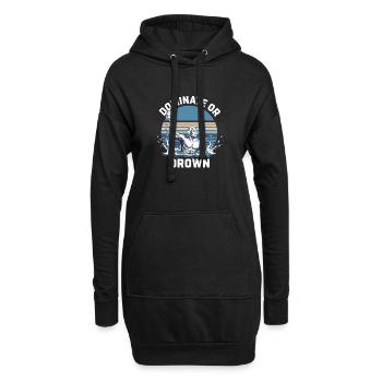 Dominate Or Drown Wasserball Motiv - Hoodie-Kleid - Schwarz - Vorne