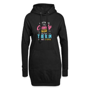 Candy First : Le Van Stupid, graphique sarcastique drôle et drôle - Sweat-shirt à capuche long Femme - noir - Devant