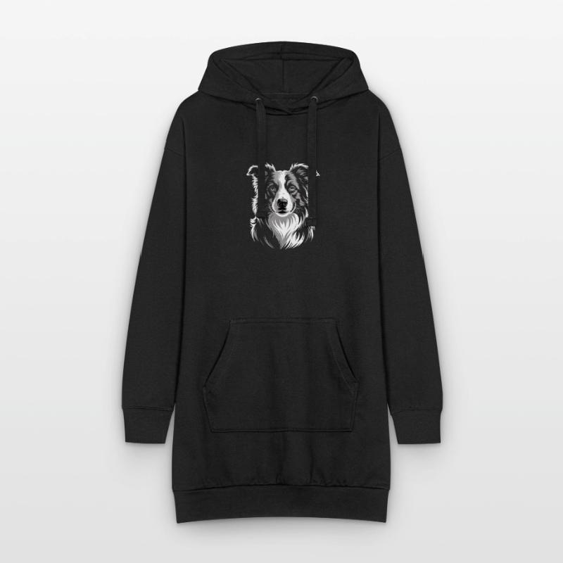Boder Collie Hoodie-Kleid