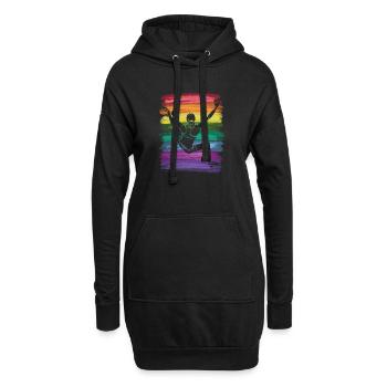 Boulderer Boulder Bouldern - Hoodie-Kleid - Schwarz - Vorne