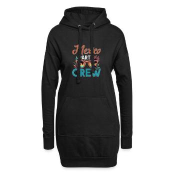 Mexiko Crew - Hoodie-Kleid - Schwarz - Vorne