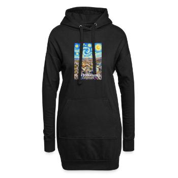 Starry sky San Bernardino - Hoodie Dress - black - Front