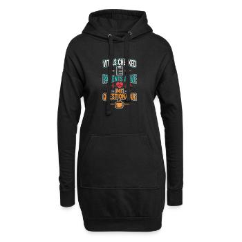 Infirmière de nuit, fatiguée - Sweat-shirt à capuche long Femme - noir - Devant