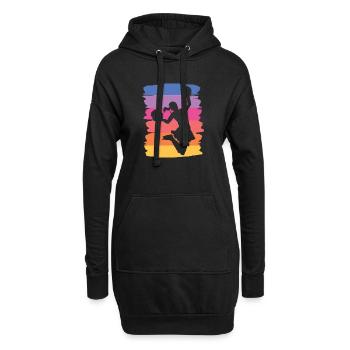 Cheerleader Cheer Mom Cheerleading - Hoodie-Kleid - Schwarz - Vorne