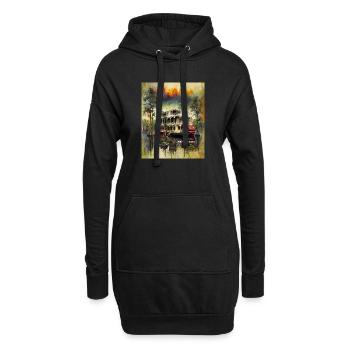 SOUL OF THE BAYOU – Architektur des südlichen Flussboots - Hoodie-Kleid - Schwarz - Vorne