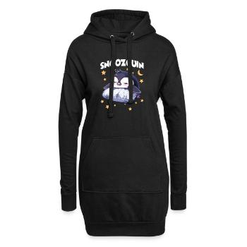 Penguin Snoozguin Pyjama Lève-tard, Râle du matin - Sweat-shirt à capuche long Femme - noir - Devant