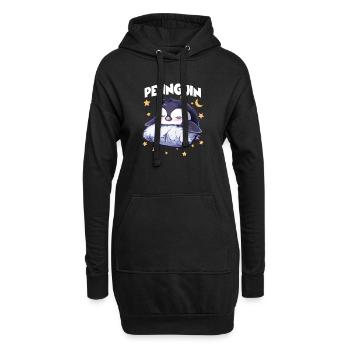 Penguin Pingouin Pyjama Lève-tard, Râle du matin - Sweat-shirt à capuche long Femme - noir - Devant