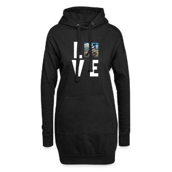 Elstern Elster - Hoodie-Kleid - Schwarz - Vorne