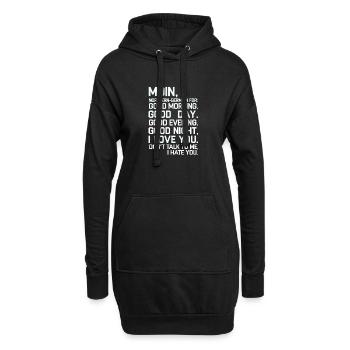 Moin Norddeutsch Gefuhlsmix Design - Hoodie-Kleid - Schwarz - Vorne