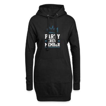 Équipe de fête - Sweat-shirt à capuche long Femme - noir - Devant
