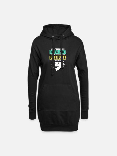 Grammatik Englisch Rechtschreibung - Hoodie-Kleid - Schwarz
