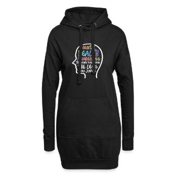 Mental Health Awareness: Less Judgment - Hoodie Dress - black - Front