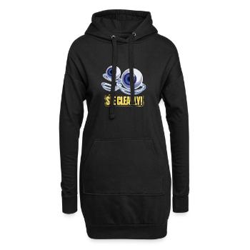 Voir clairement le graphique oculaire - Sweat-shirt à capuche long Femme - noir - Devant