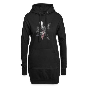 James Buchanan jouant de la guitare - Sweat-shirt à capuche long Femme - noir - Devant