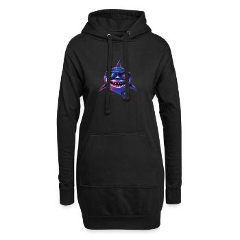 Cool Shark Sunglasses Ocean Beach Vibes - Sweat-shirt à capuche long Femme - noir - Devant