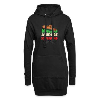Nacho en moyenne de 50 ans - Sweat-shirt à capuche long Femme - noir - Devant
