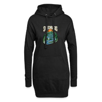 Lacets Happy Place Grimpe de cyclisme sur route Humour - Sweat-shirt à capuche long Femme - noir - Devant