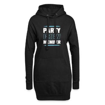 Équipe de fête - Sweat-shirt à capuche long Femme - noir - Devant
