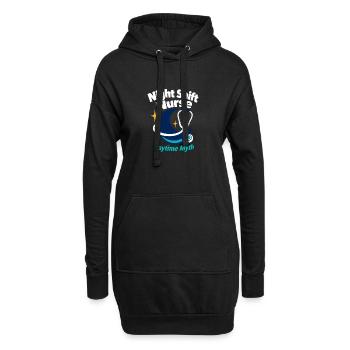 Night Shift Nurse, Daytime Myth Funny Nurse Saying - Hoodie-Kleid - Schwarz - Vorne