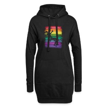 Boulderer Boulder Bouldern - Hoodie-Kleid - Schwarz - Vorne