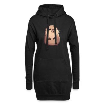 Marmottes Marmotte - Sweat-shirt à capuche long Femme - noir - Devant