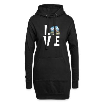 Marmottes Marmotte - Sweat-shirt à capuche long Femme - noir - Devant