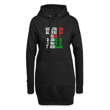 Ex petite amie King JGA Single Party Malle - Sweat-shirt à capuche long Femme - noir - Devant