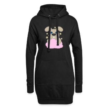 Nuages de lapin - Sweat-shirt à capuche long Femme - noir - Devant