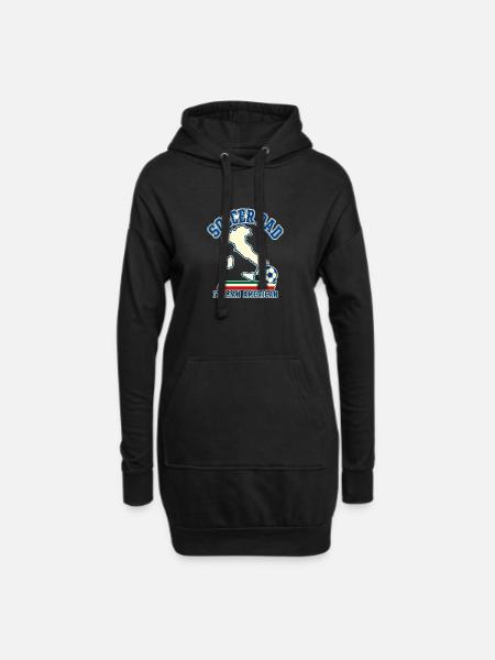Italian American Soccer Dad Italy Fan Pride - Hoodie-Kleid - Schwarz