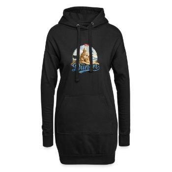  Dünen Sandburg Leuchtturm Nordsee Ostsee - Hoodie-Kleid - Schwarz - Vorne