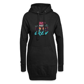Ibiza Party Crew - Hoodie-Kleid - Schwarz - Vorne