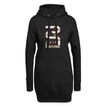 Kaputt? Projekt | Upcycling Reparatur - Hoodie-Kleid - Schwarz - Vorne