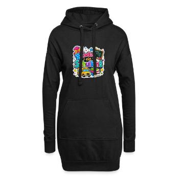 Schulkind 2026 Einschulung 2026 Schulanfang - Hoodie-Kleid - Schwarz - Vorne