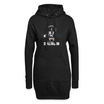 Rituel de l’espresso en phase - Sweat-shirt à capuche long Femme - noir - Devant