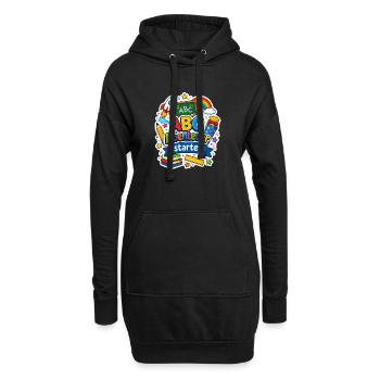 Schulkind 2026 Einschulung 2026 Schulanfang - Hoodie-Kleid - Schwarz - Vorne
