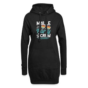 Malle Party Crew Mallorca Urlaub Gruppen - Hoodie-Kleid - Schwarz - Vorne