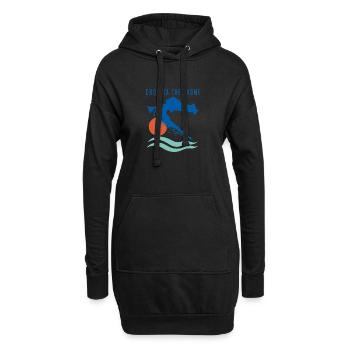 Croatie puis voyage à la maison Souvenir Vacances côtières - Sweat-shirt à capuche long Femme - noir - Devant