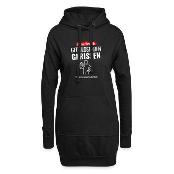 Geduldsfaden Gerissen - Hoodie-Kleid - Schwarz - Vorne