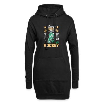 Tante joue au hockey. Ne jamais sous-estimer - Sweat-shirt à capuche long Femme - noir - Devant