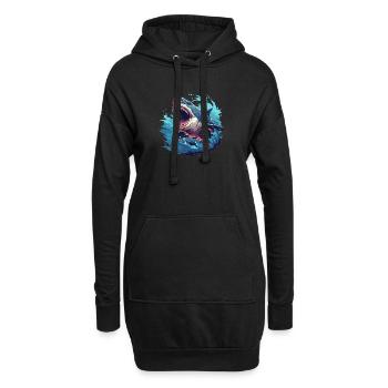 Haie Hai - Hoodie-Kleid - Schwarz - Vorne