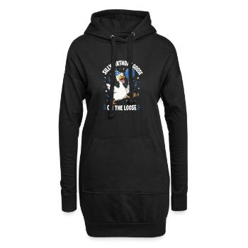Lustige Geburtstagsgans - Hoodie-Kleid - Schwarz - Vorne