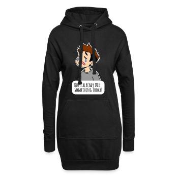 Dein Kind will nicht im Haushalt helfen? - Hoodie-Kleid - Schwarz - Vorne