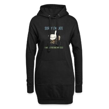 Livraison retardée d’œufs à vélo - Sweat-shirt à capuche long Femme - noir - Devant