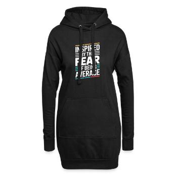 Mindset Inspired By Fear Of Average Bodybuilding - Hoodie-Kleid - Schwarz - Vorne