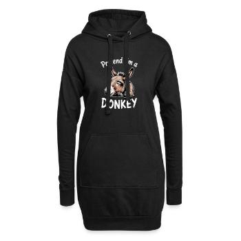 Esel Sprüche Esel Lustiges Esel Geschenk - Hoodie-Kleid - Schwarz - Vorne