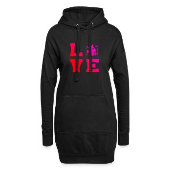 Geschenkidee für den Musiker mit Schlagzeugspielen - Hoodie-Kleid - Schwarz - Vorne