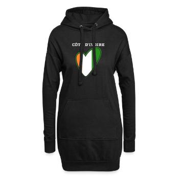 Ivory Coast Pride Cote D'Ivoire Heritage Elephant - Sweat-shirt à capuche long Femme - noir - Devant